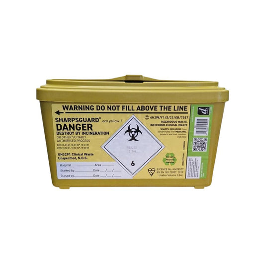 1 литър Sharpsguard жълти контейнери за остри предмети