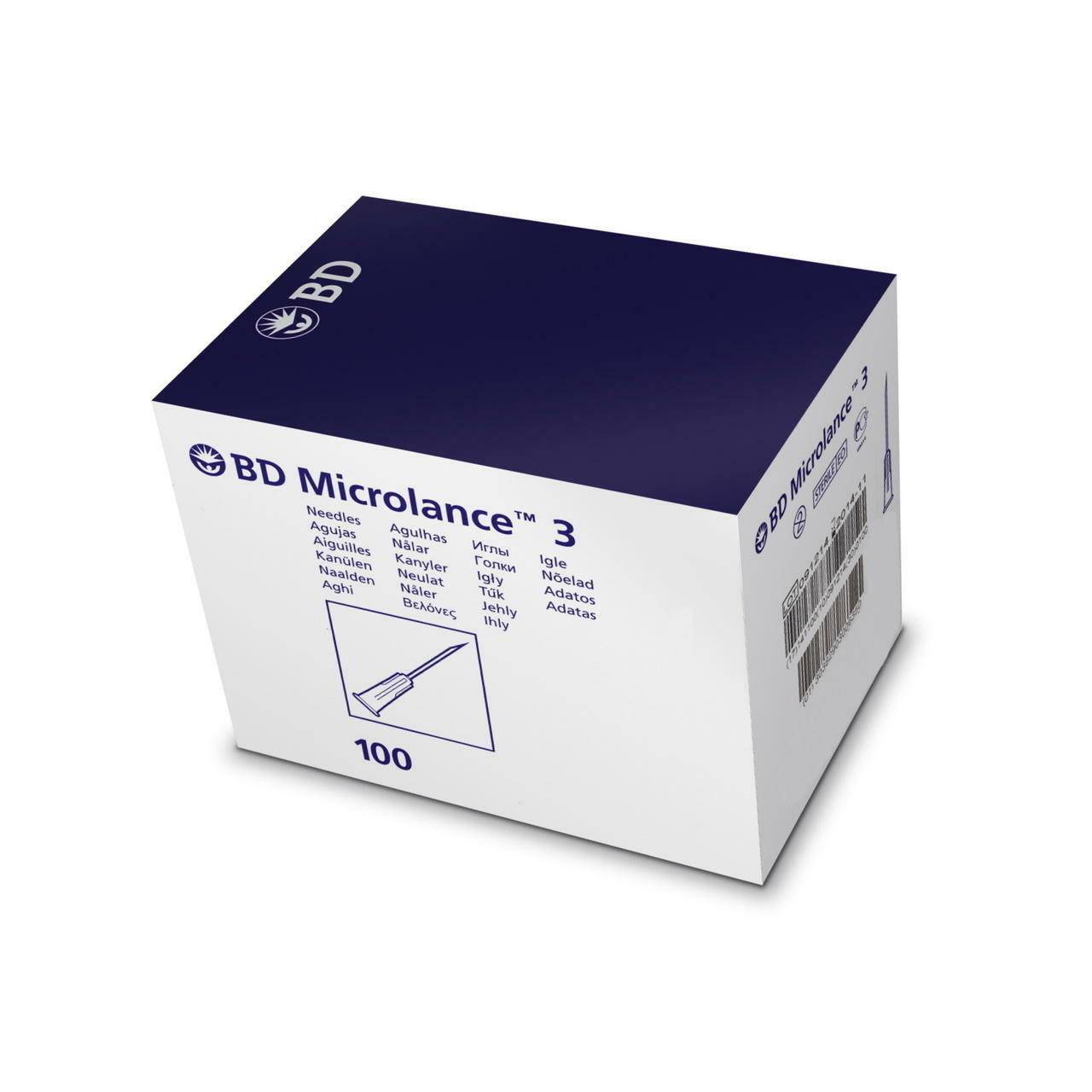 30 g жълти игли BD Microlance 0,5 инча