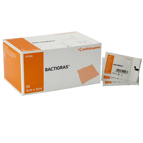 Превръзка за рани Bactigras 5 см x 5 см