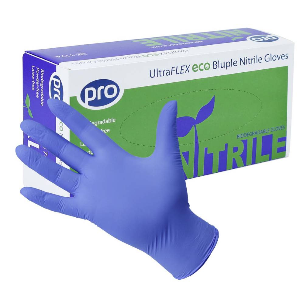 PRO UltraFLEX Eco Bluple нитрилни ръкавици Кутия от 100