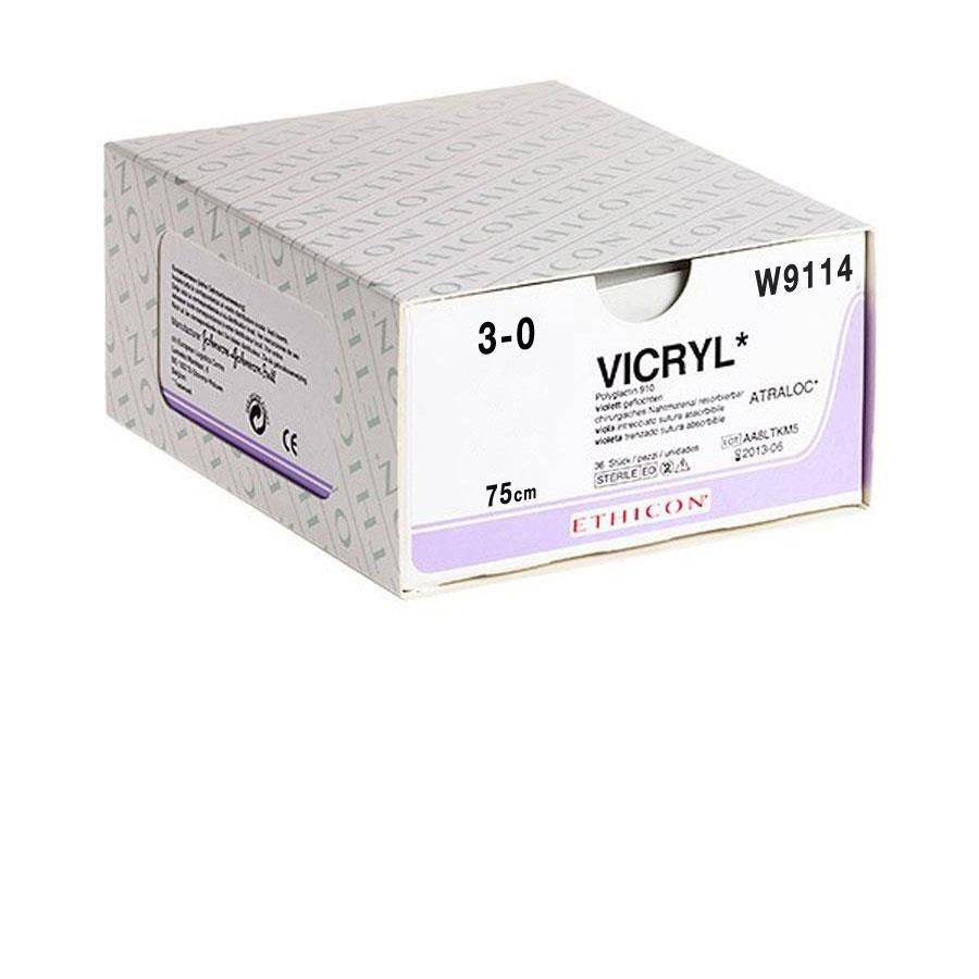75 см Ethicon Vicryl Violet конец