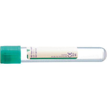 BD Vacutainer 10 ml Епруветки за вземане на зелена кръв от хепарин плазма