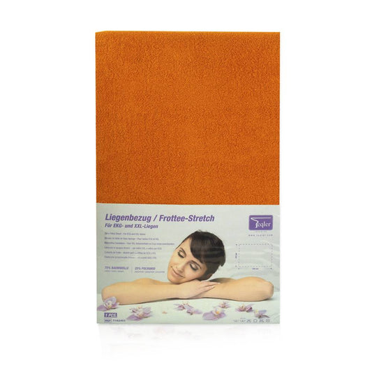 80 x 195 cm Terry Fitted Sheet for Exam & ECG Tables Caramel