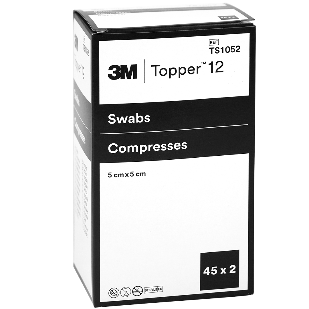5cm x 5cm Topper 12 6 Ply Sterile Swabs 45 x 2