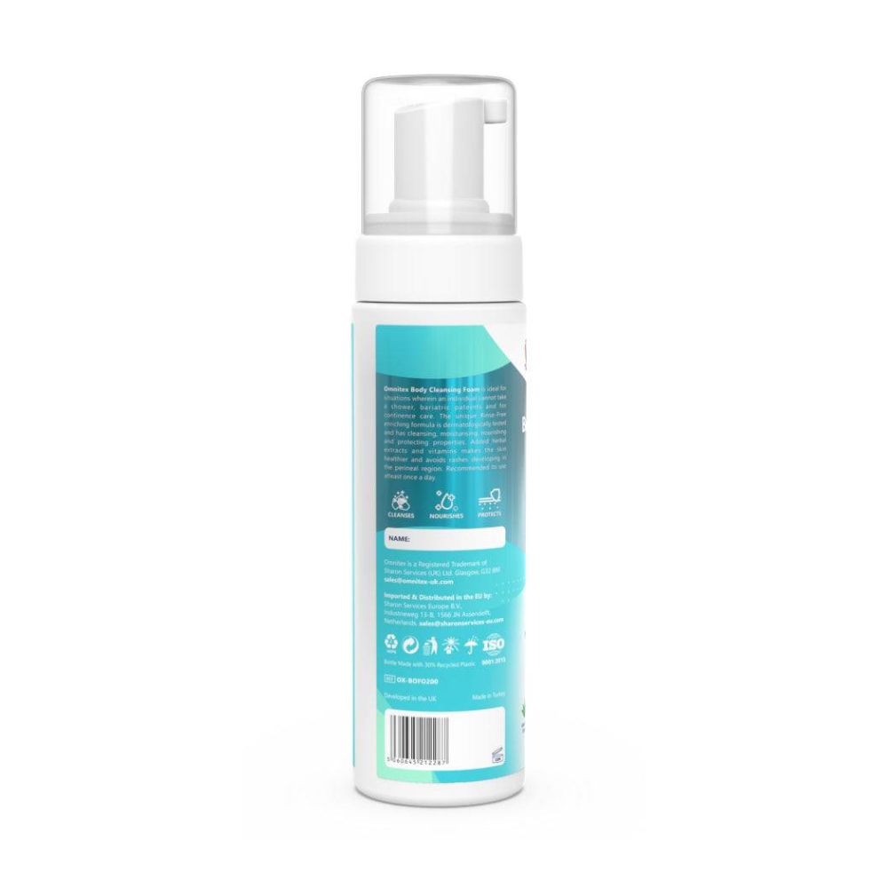 Omnitex 200ml Пяна за почистване на тялото без изплакване