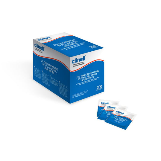 Clinell 2% хлорхексидин в 70% алкохол кърпички за кожа x 200