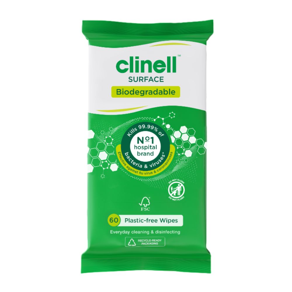 Clinell Universal Biodegradable Surface Wipes Опаковка от 60