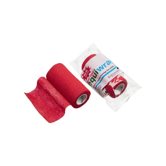 10 cm x 4,5 m Equiwrap кохезивна превръзка червена