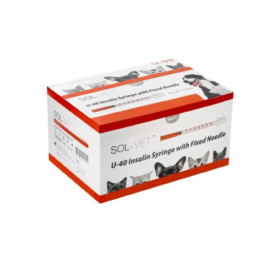 Sol-Vet 1 ml 29 g x 0,5 инча U40 спринцовка с фиксирана игла