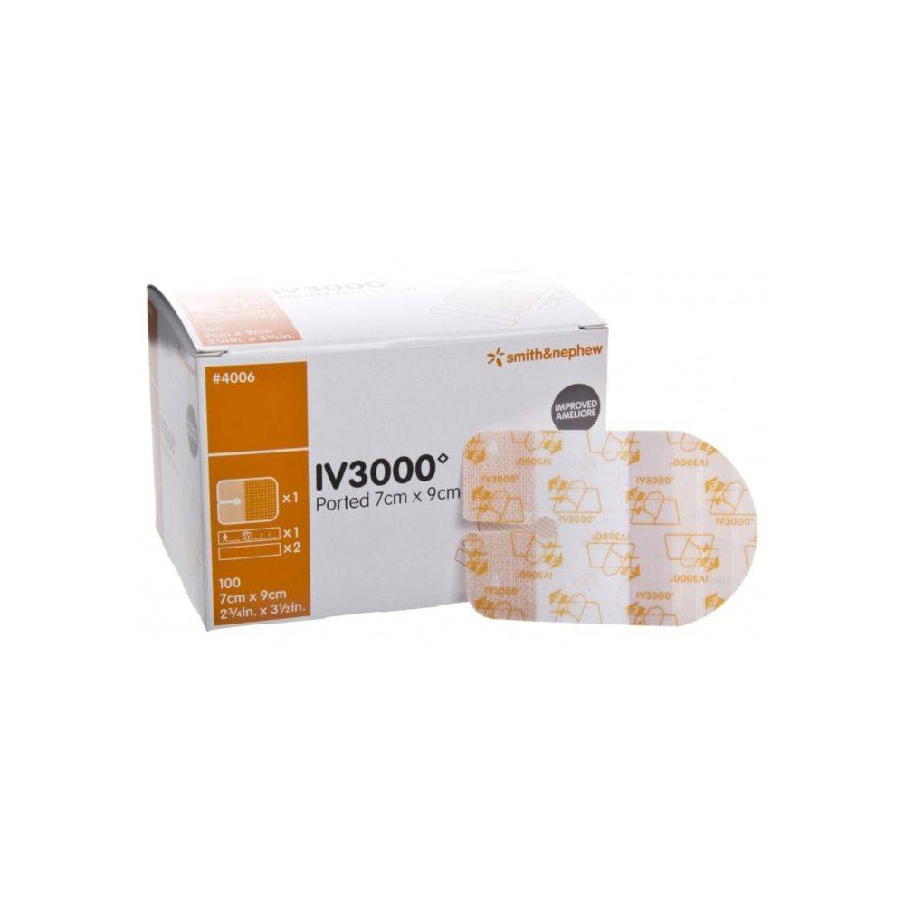 7cm x 9cm Opsite IV3000 Превръзки за портиран катетър, реагиращи на влага
