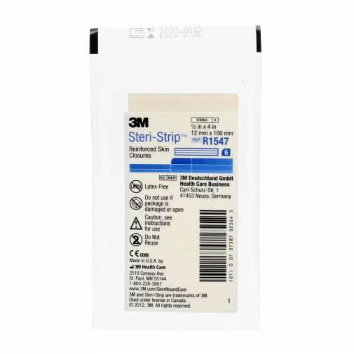 3M Steri-Strip 12 mm x 100 mm подсилени капачки за кожата Опаковка от 6