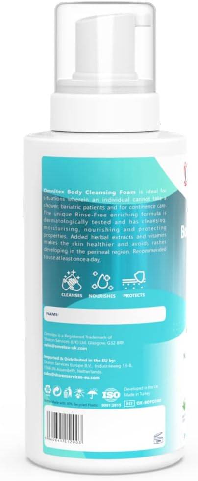 Omnitex 500ml Пяна за почистване на тялото без изплакване