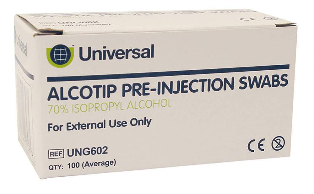 Универсални тампони Alcotip Pre Injection Swabs 70% алкохолни кърпички
