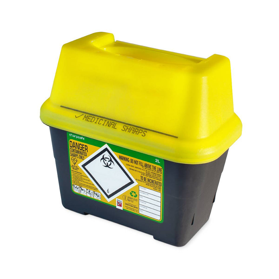 Yellow Sharps Bin – Medical Supplies – UKMEDI