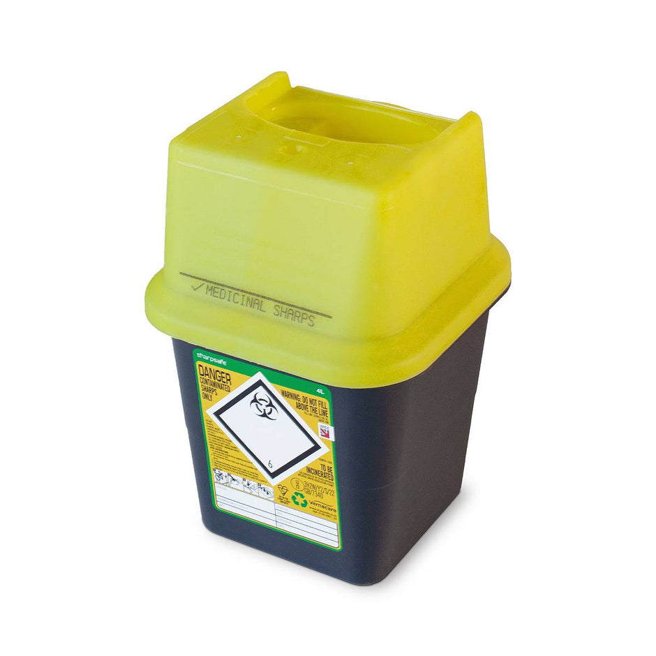 Yellow Sharps Bin – Medical Supplies – UKMEDI