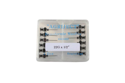 22g 1/2 инча Agriject Record Fit игли x 12