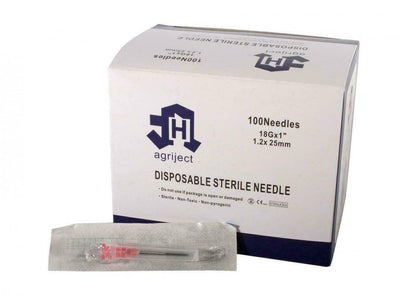 Agriject 18g 1 inch Agriject Disposable Needles Poly Hub UKMEDI UK Medical Supplies