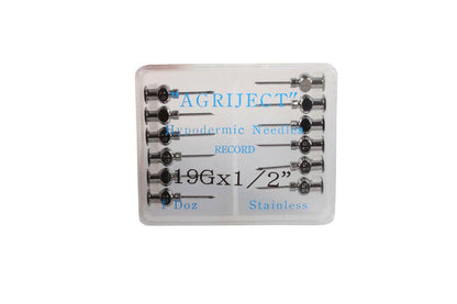 19g 1/2 инча Agriject Record Fit игли x 12