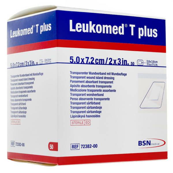 7,2 cm x 5 cm Leukomed T Plus Прозрачна филмова превръзка 7,2 cm x 5 cm