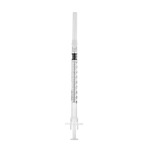 1 ml 25 g 5/8 инча Sol-Care безопасна спринцовка с фиксирана игла
