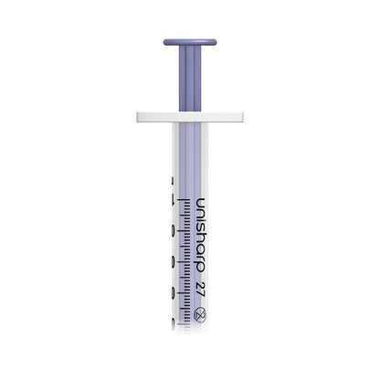 Unisharp 1ml 0.5 inch 27g Violet Unisharp Syringe and Needle u100 UF27V UKMEDI - UK Medical Supplies