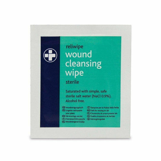 Опаковка от 5 почистващи кърпички Reliwipe Moist Saline