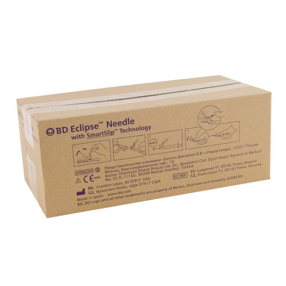 BD 18g Pink 1.5 inch BD Eclipse Safety Needle 302437 UKMEDI - UK Medical Supplies