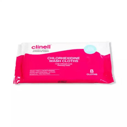Кърпи Clinell Chlorhexidine Wash Cloths Опаковка от 8 броя