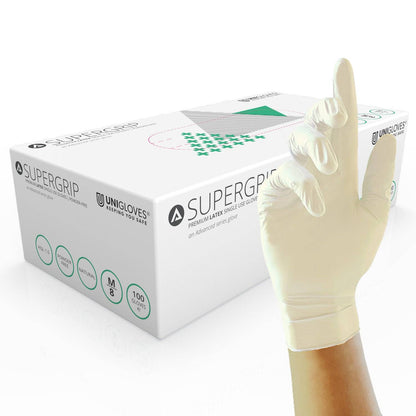 Unicare Supergrip Premium Latex Examination Gloves Box от 100