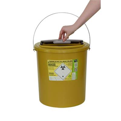 22L Sharpsguard Yellow Sharps Bin Допълнителен достъп