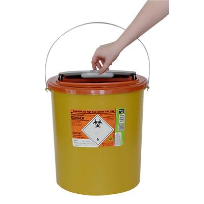 22L Sharpsguard Orange Sharps Bin Допълнителен достъп