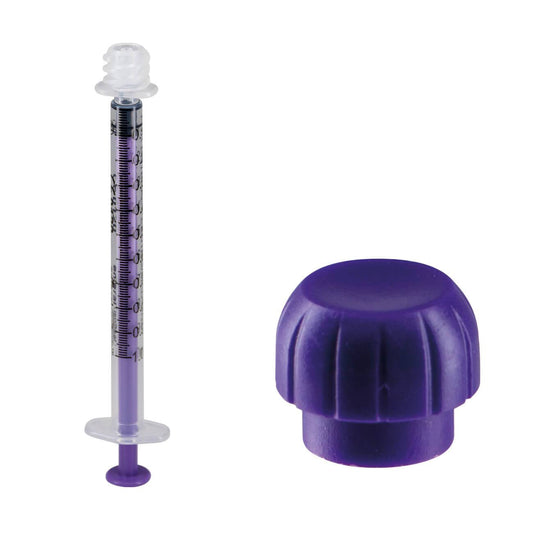 1ml ENFit ниска доза ISOSAF спринцовка за еднократна употреба и капачка с натискане