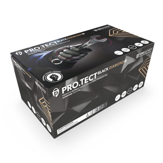Кутия за нитрилни ръкавици PRO.TECT Black Diamond HD, 100 бр