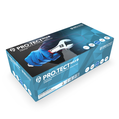 PRO.TECT Max 9N Nitriile Blue Gloves Extra Strong Кутия от 100