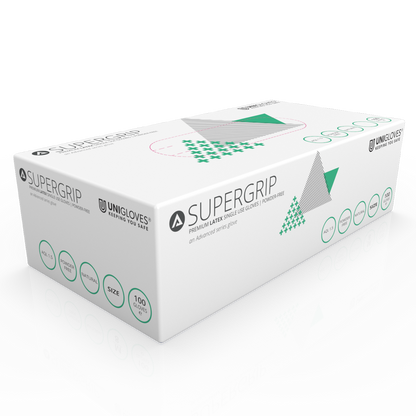 Unicare Supergrip Premium Latex Examination Gloves Box от 100