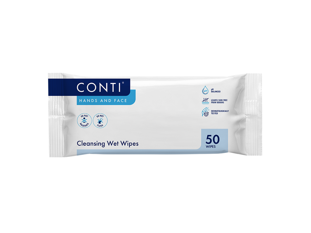 Conti Hands And Face Супер меки мокри кърпички Леко ароматизирани 50 кърпички