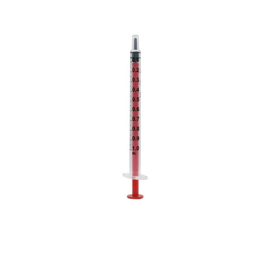 1 ml Спринцовки Acuject с ниско мъртво пространство Червени