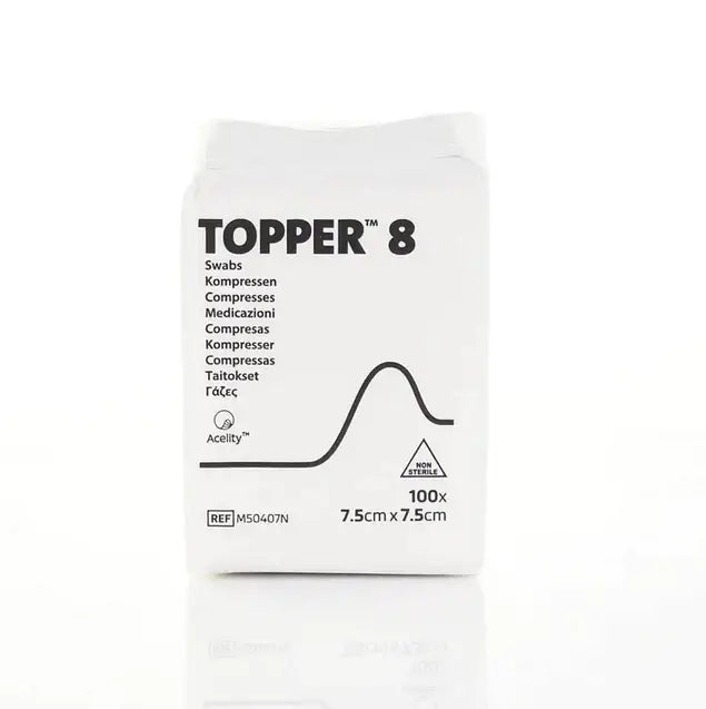 7,5 cm x 7,5 cm Topper 8 4-слойни нестерилни тампона Опаковка от 100 J&J