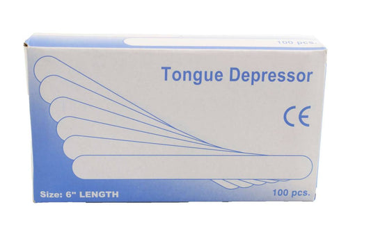 Sure Health - Wooden Tongue Depressors 6 inch Box of 100 - QZ9888 UKMEDI.CO.UK UK Medical Supplies