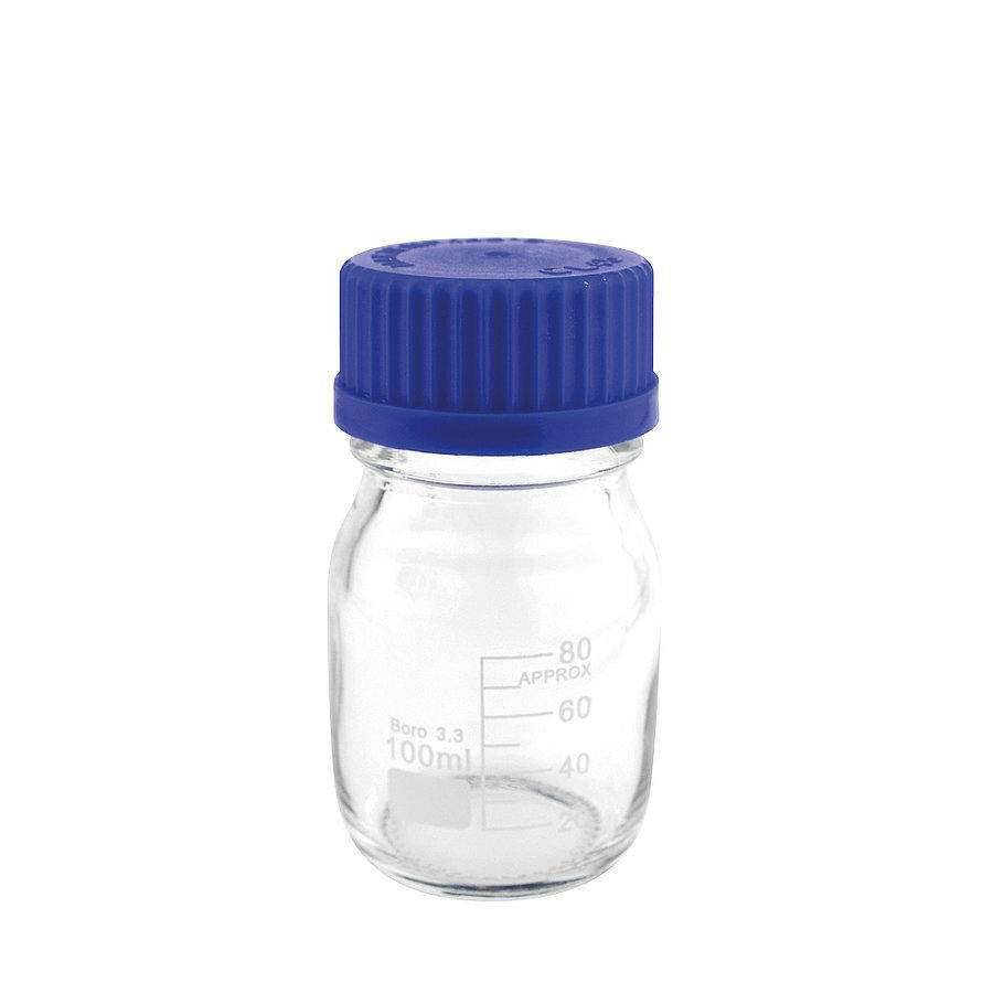 Бутилка с реагент от боросиликатно стъкло от 100 ml