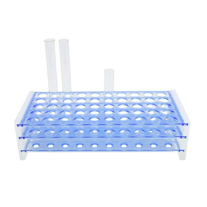 50 Slot Plastic Test Tube Rack 7 x 21.5 x 10.5 cm 135866 UKMEDI.CO.UK