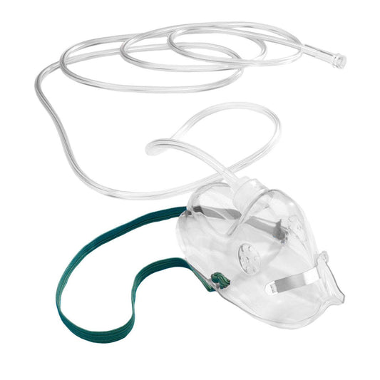 Adult Oxygen Mask with Safety Tube 210cm T999228 UKMEDI.CO.UK