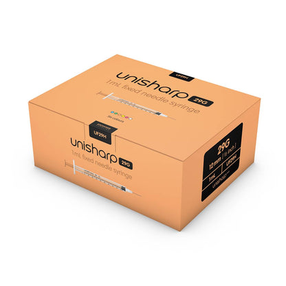 1 ml 0,5 инча 29 g Peach Unisharp спринцовка и игла u100