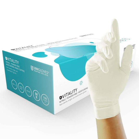 Unigloves Vitality Nitrile Gloves Овлажняващо вътрешно покритие