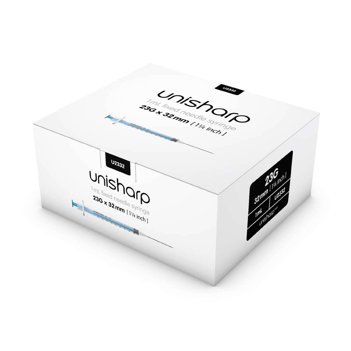 1 ml 23G 32 mm 1,25 инча спринцовка и игла Unisharp u100